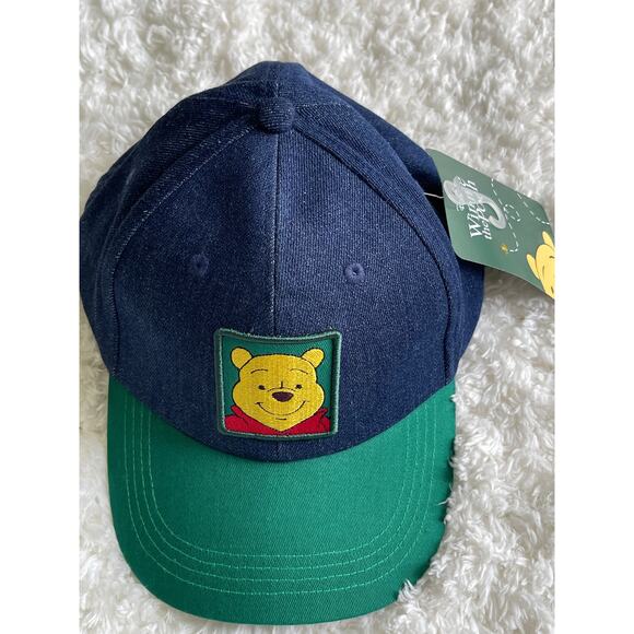 Disney Winnie The Pooh Blue Denim Baseball Cap Hat NEW Adult - Picture 9 of 9